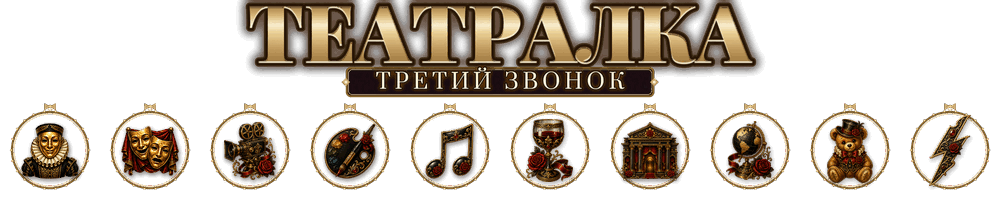 Фирменный золотой баннер «Театралка»
